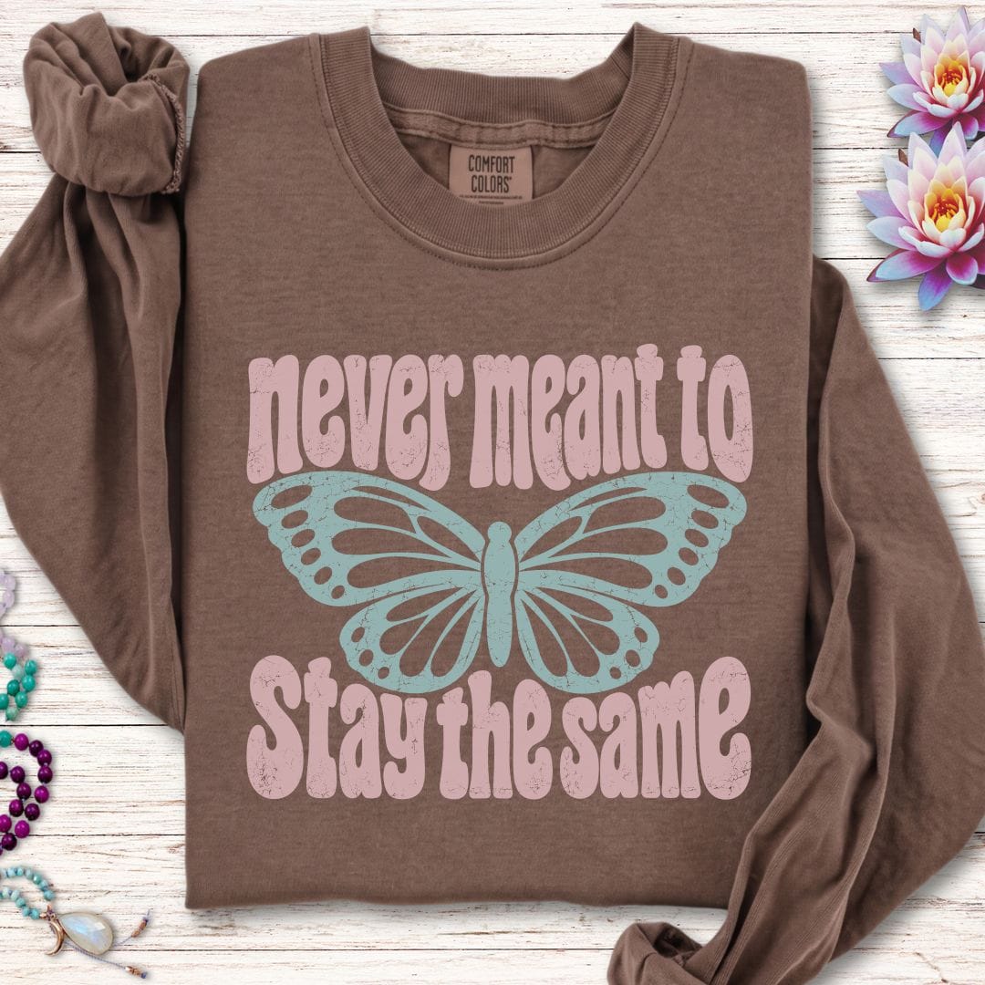 Retro Butterfly Long Sleeve Tee Espresso