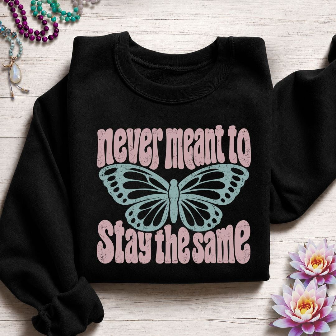 Retro Butterfly Sweatshirt Black