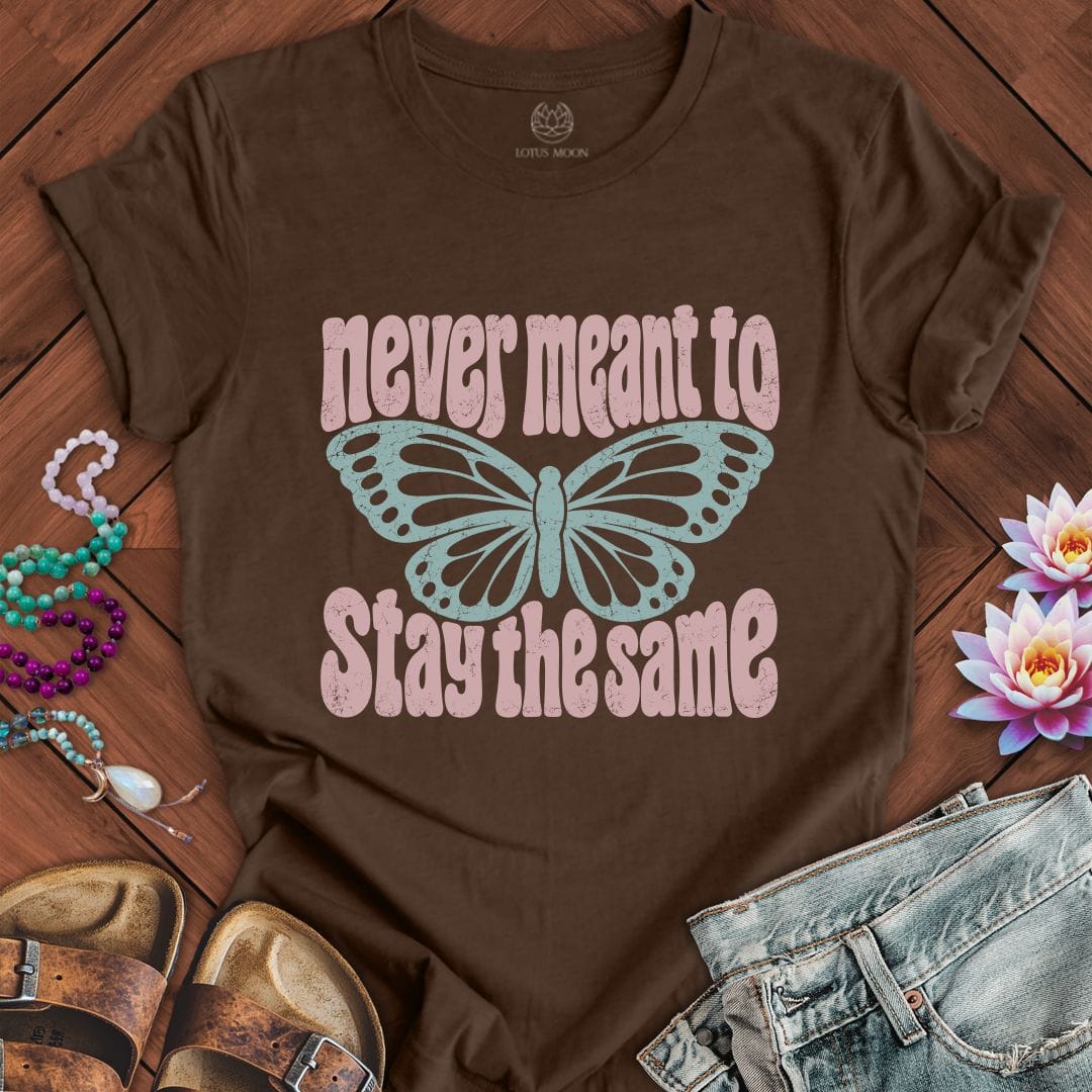Printify T-Shirt Retro Butterfly Tee Heather Brown / S