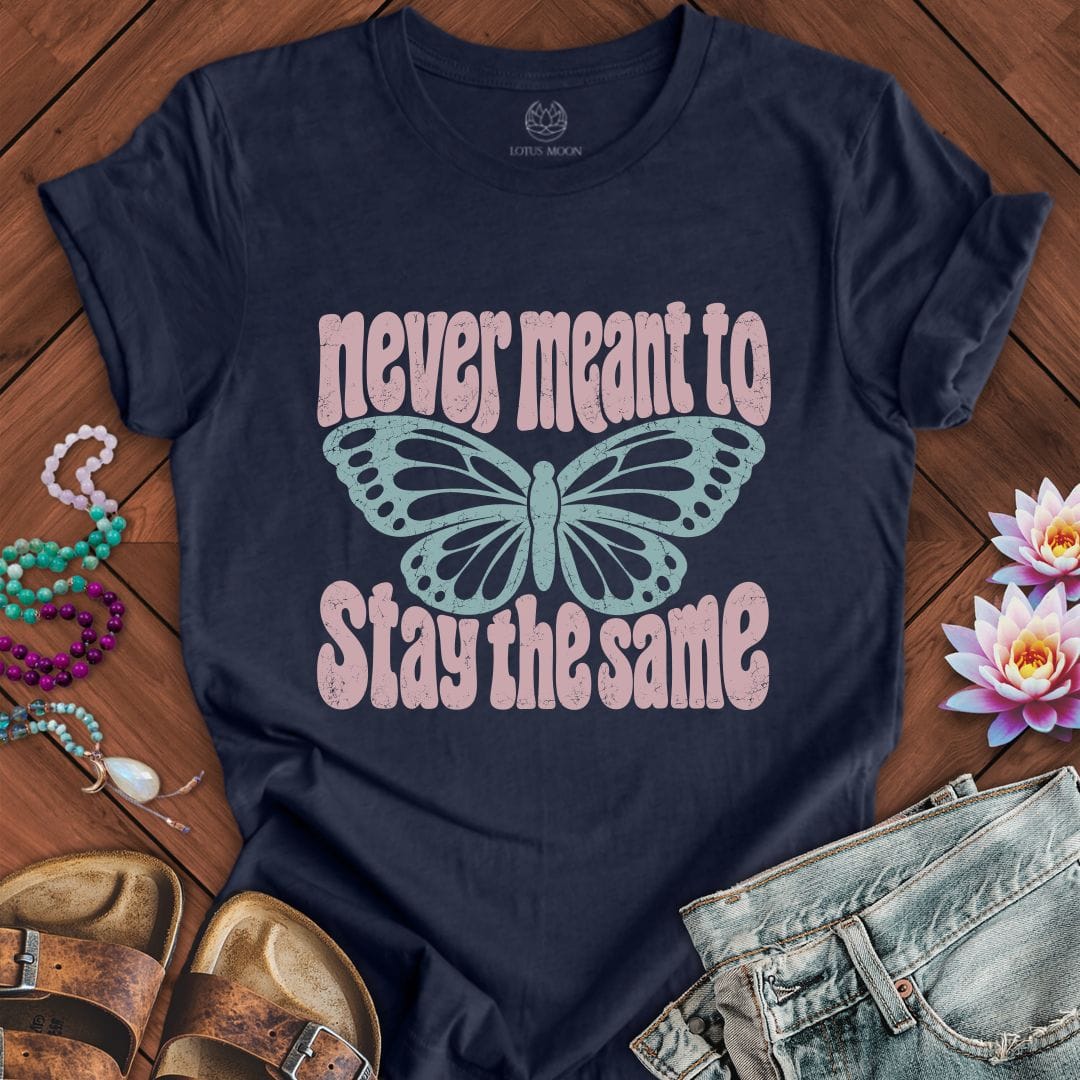 Printify T-Shirt Retro Butterfly Tee Heather Midnight Navy / S