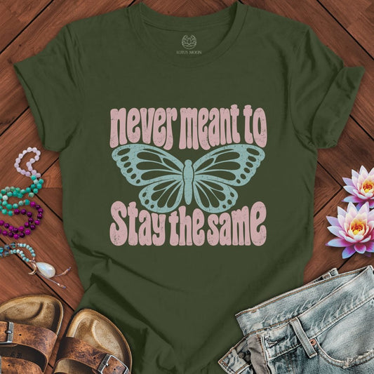Printify T-Shirt Retro Butterfly Tee Military Green / S