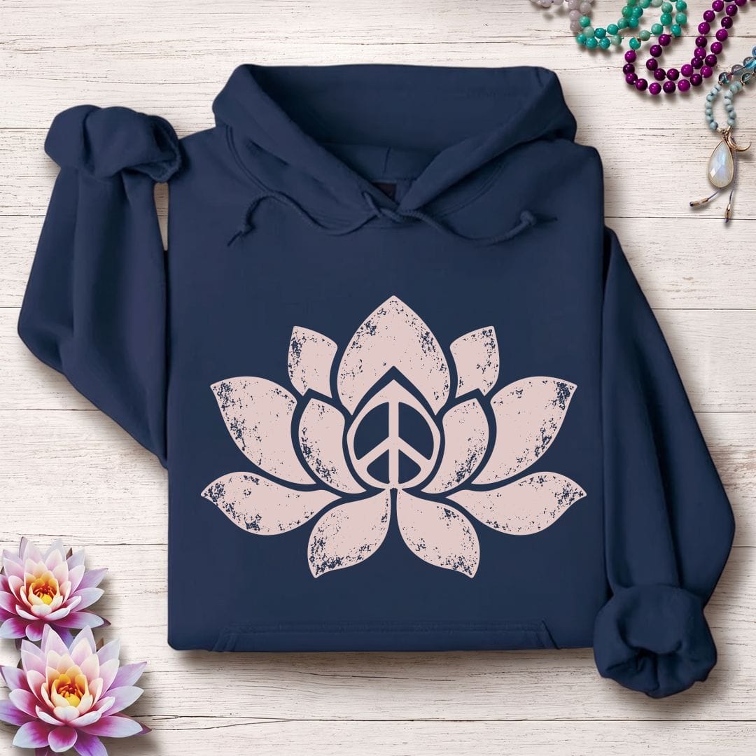 Retro Lotus Hoodie Navy
