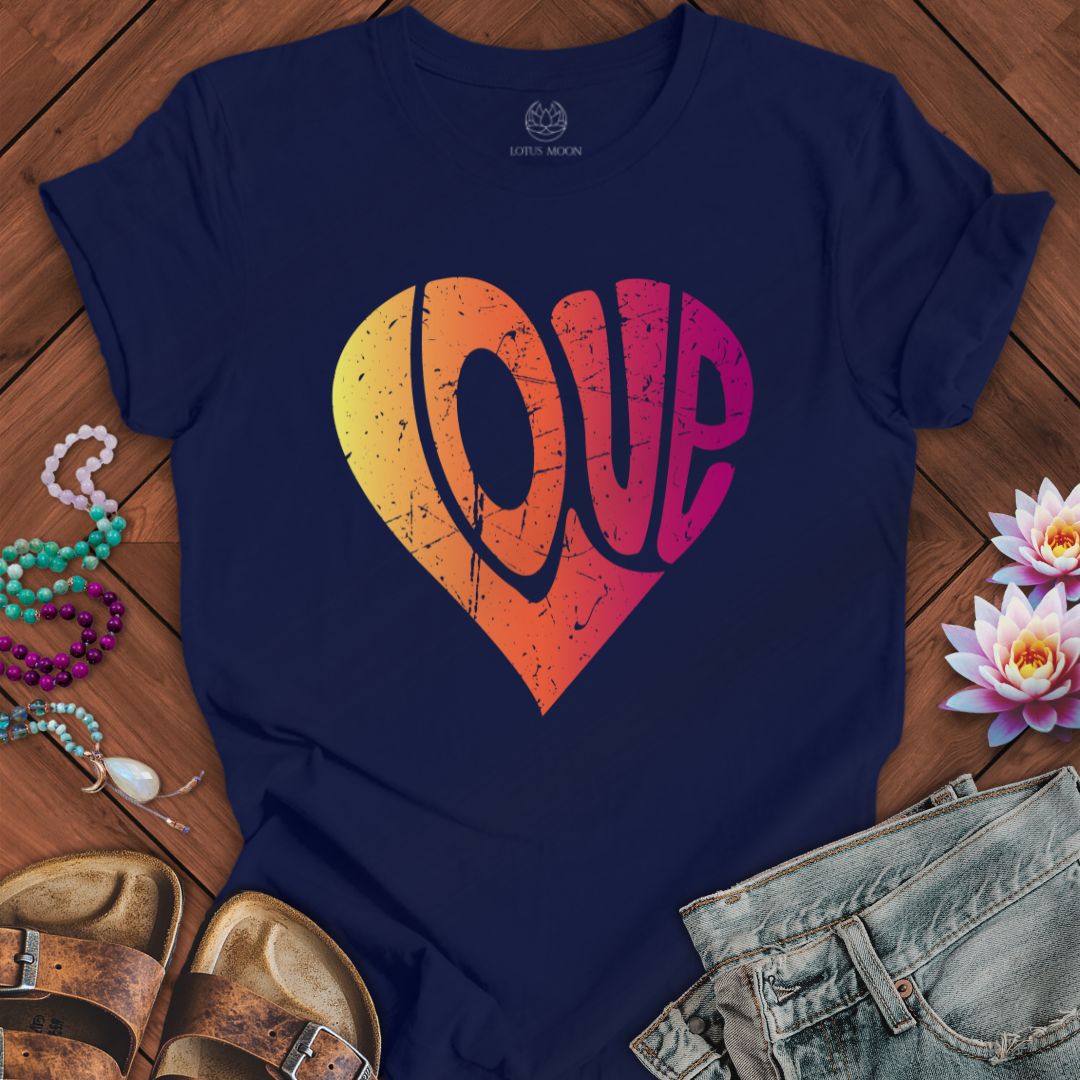 Retro Love Tee Navy