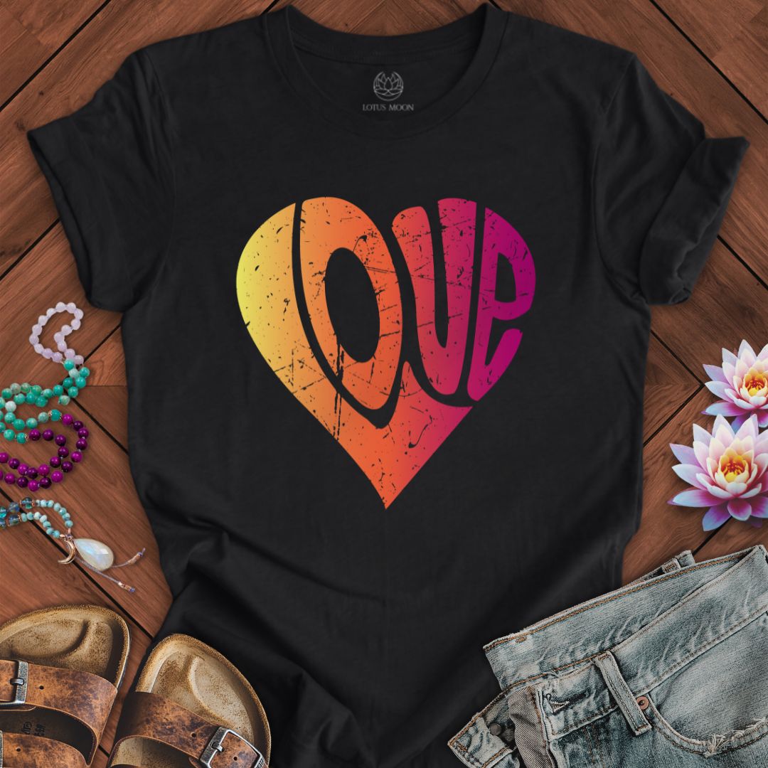 Retro Love Tee Solid Black Blend