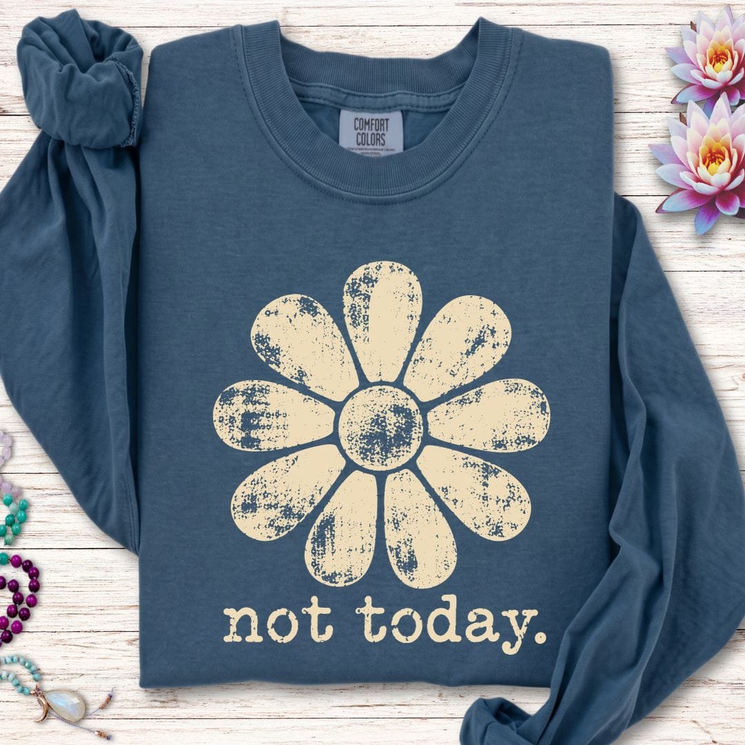 Retro Not Today Long Sleeve Tee Midnight