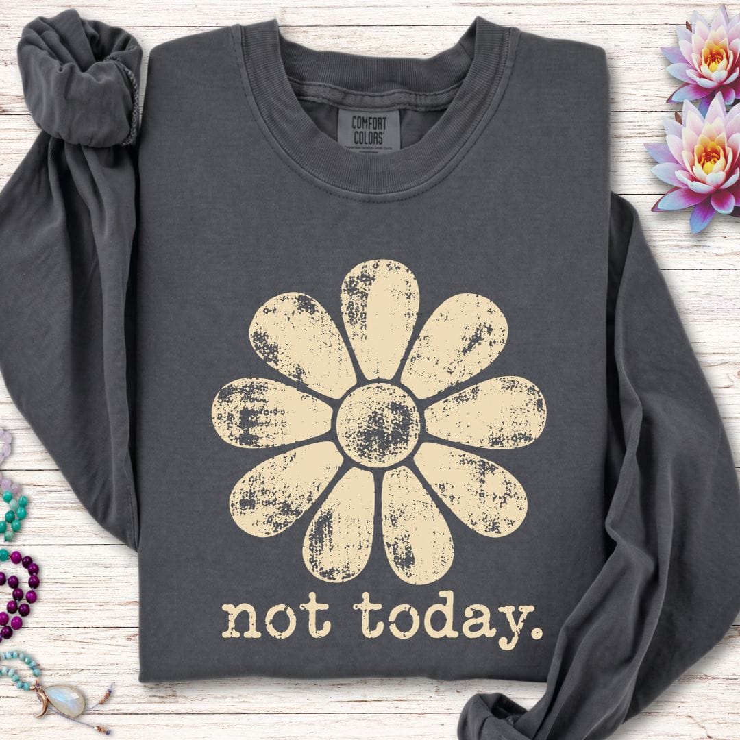 Retro Not Today Long Sleeve Tee Pepper