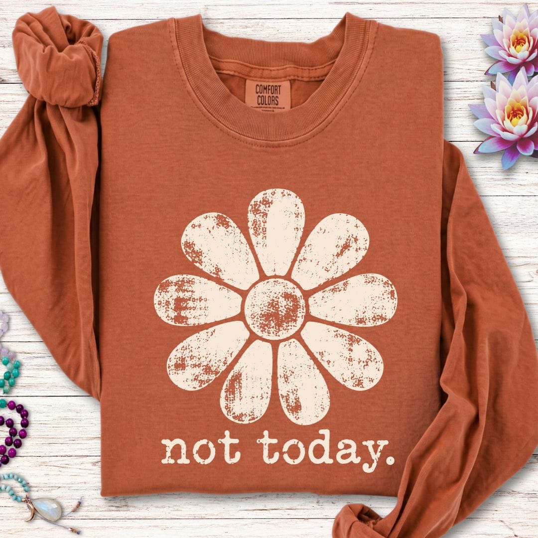 Retro Not Today Long Sleeve Tee Yam