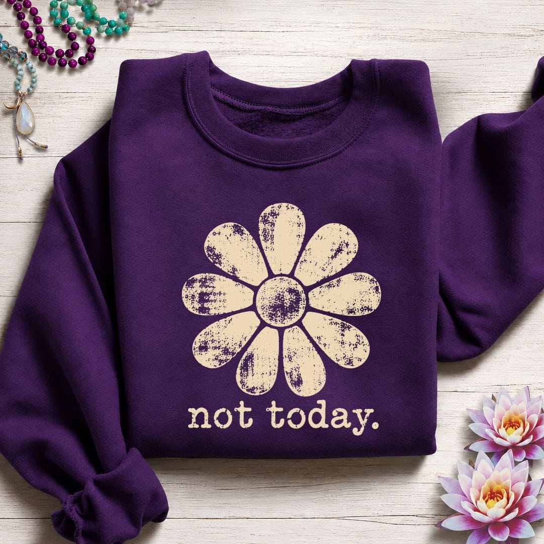 Retro Not Today Sweatshirt Purple