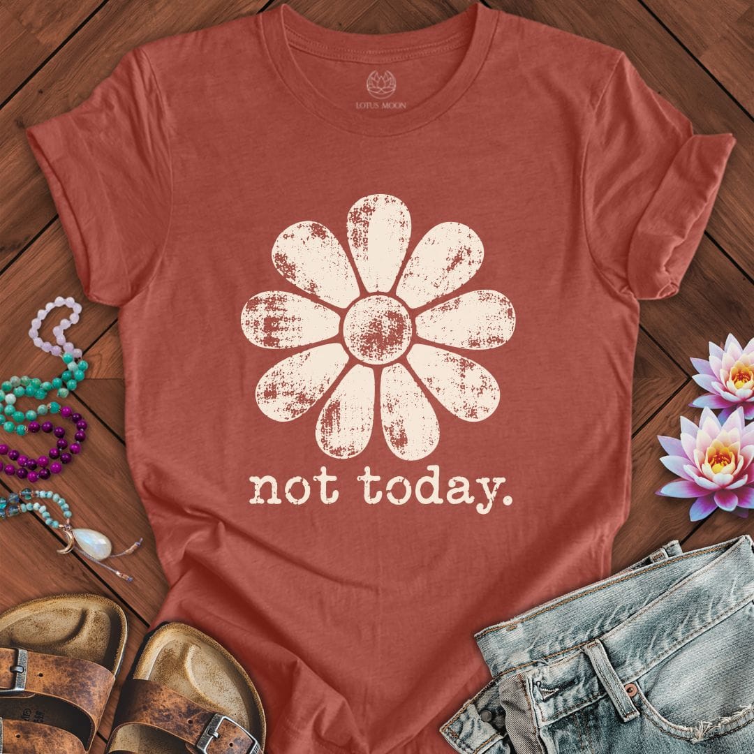 Retro Not Today Tee Heather Clay
