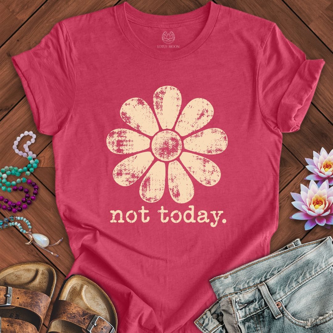 Retro Not Today Tee Heather Raspberry
