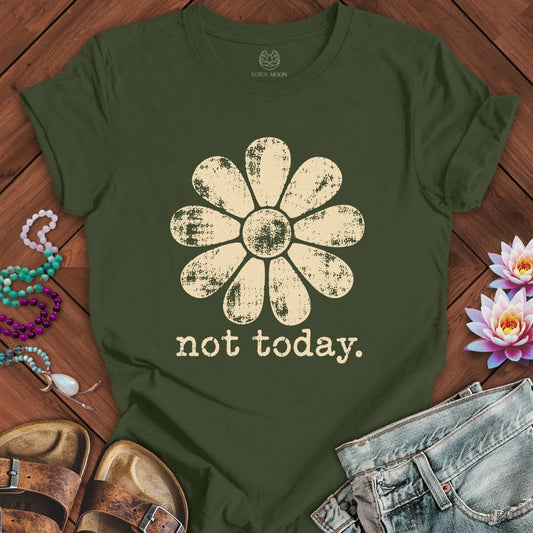 Retro Not Today Tee Military Green
