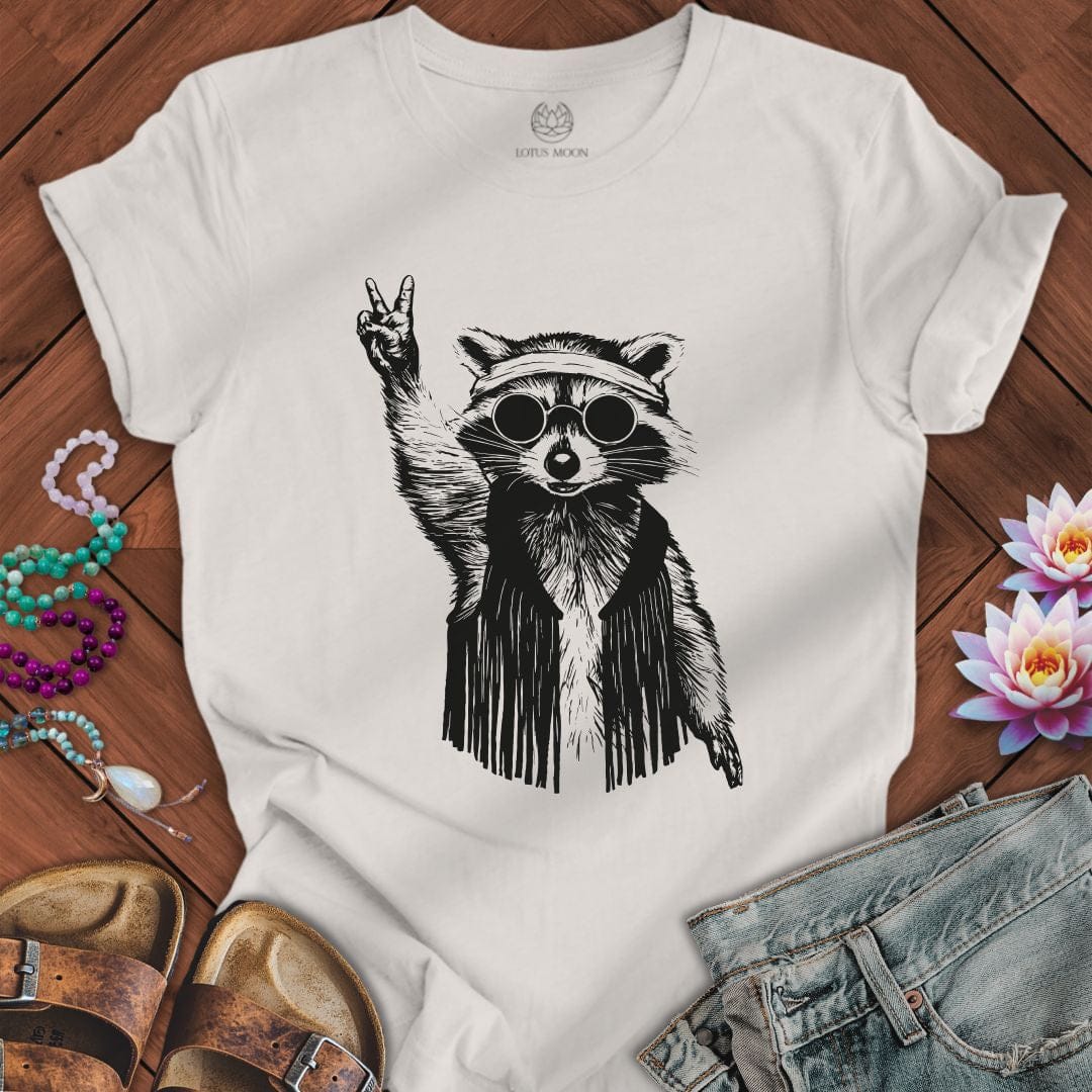 Retro Raccoon Tee Vintage White