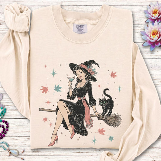 Retro Witch Long Sleeve Tee Ivory