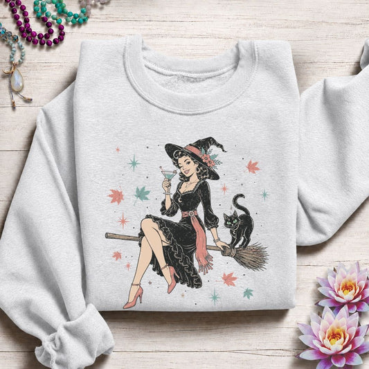 Retro Witch Sweatshirt Ash