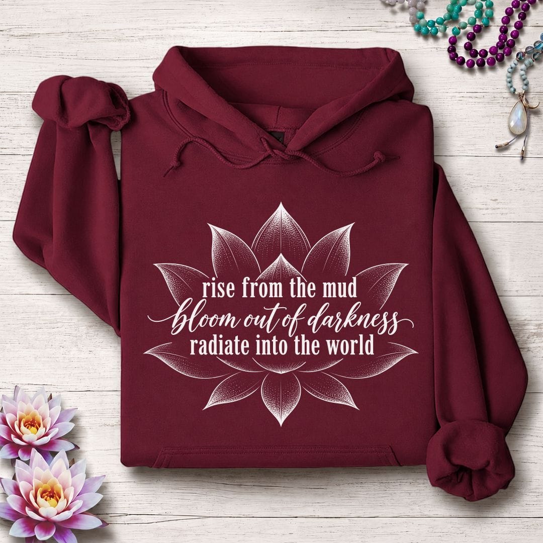 Rise Bloom Radiate Hoodie Maroon