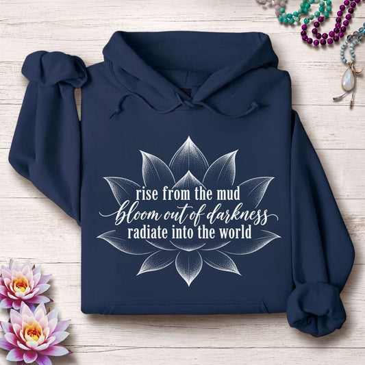 Rise Bloom Radiate Hoodie Navy