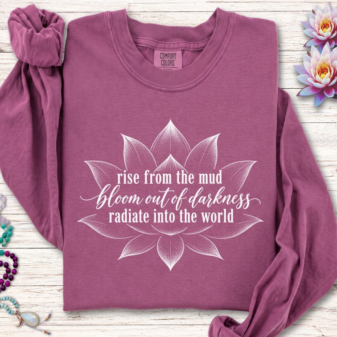 Rise Bloom Radiate Long Sleeve Tee Berry