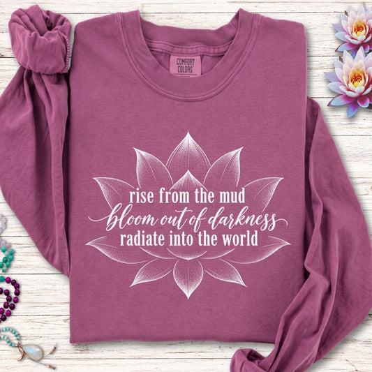 Rise Bloom Radiate Long Sleeve Tee Berry