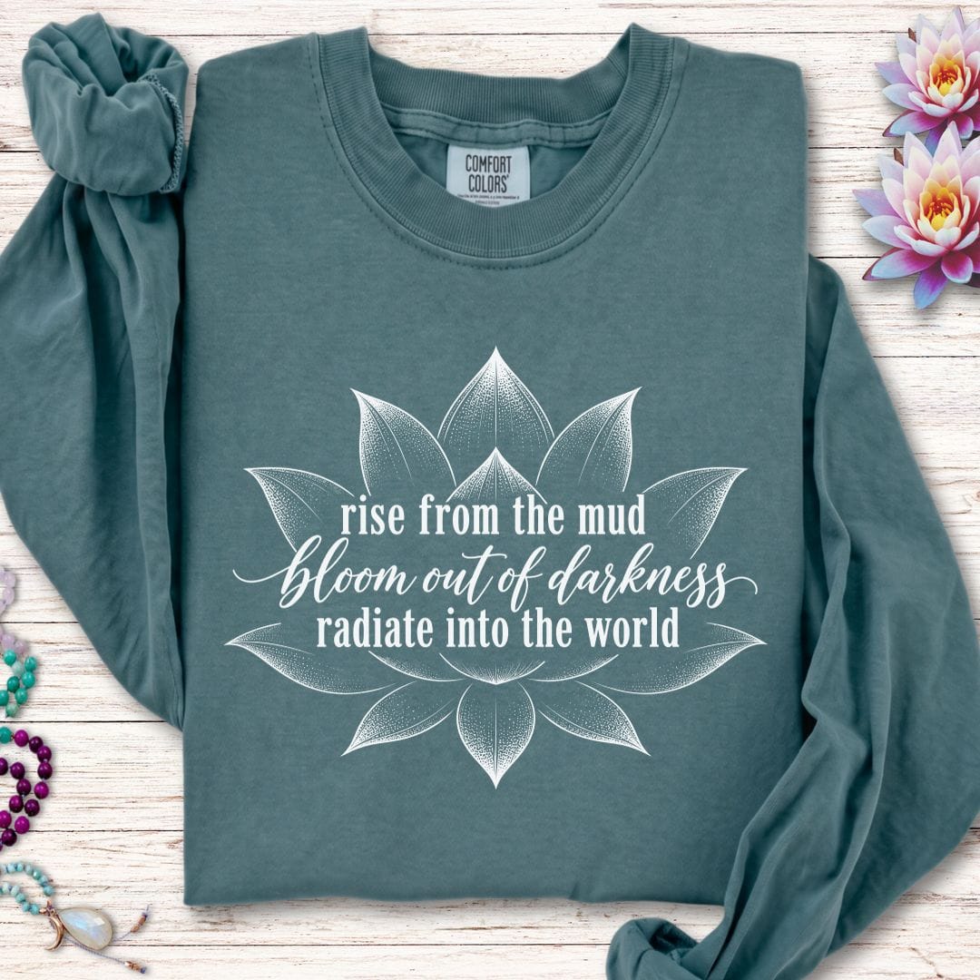 Rise Bloom Radiate Long Sleeve Tee Blue Spruce