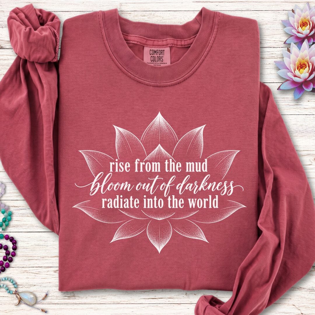 Rise Bloom Radiate Long Sleeve Tee Crimson