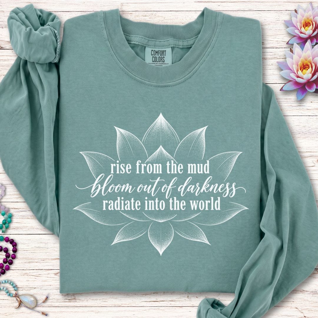 Rise Bloom Radiate Long Sleeve Tee Light Green