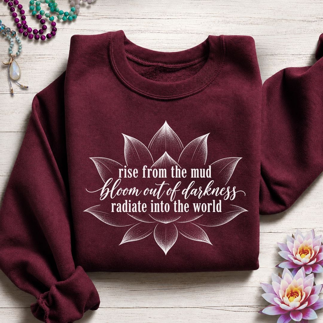 Rise Bloom Radiate Sweatshirt Maroon