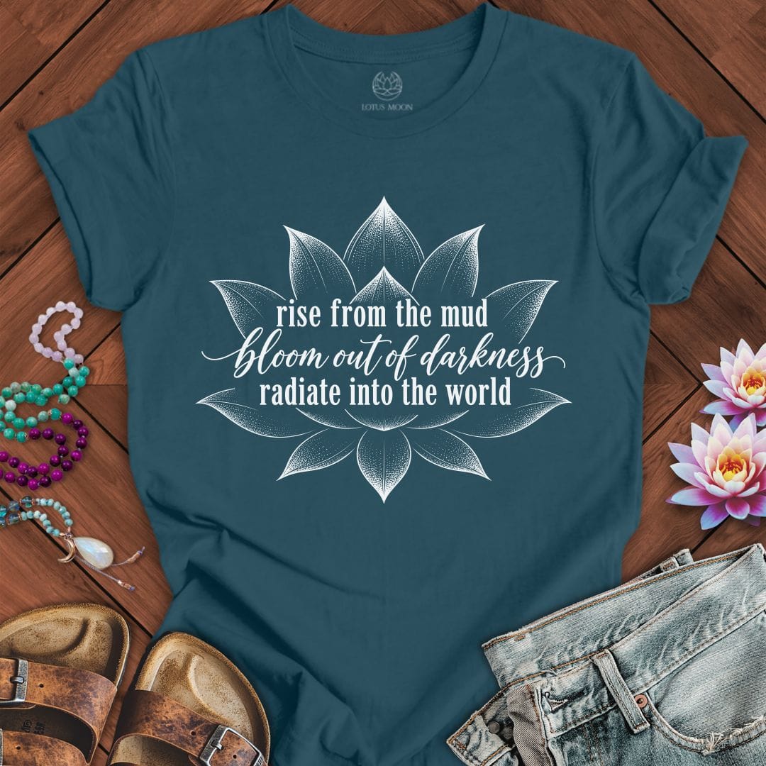 Printify T-Shirt Rise Bloom Radiate Tee Deep Teal / S