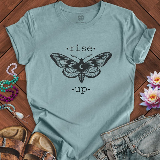 Rise Up Tee Heather Blue Lagoon