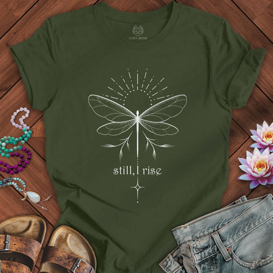 Printify T-Shirt Rising Dragonfly Tee Military Green / S