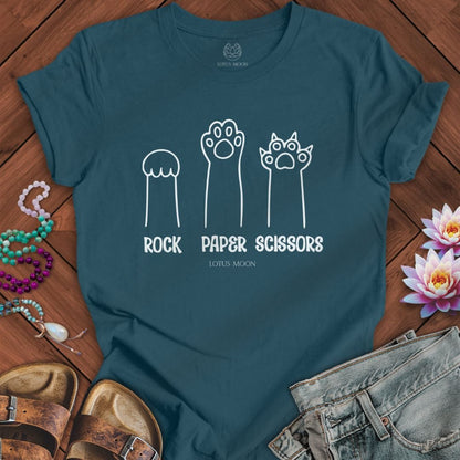Rock Paper Scissors Tee Deep Teal