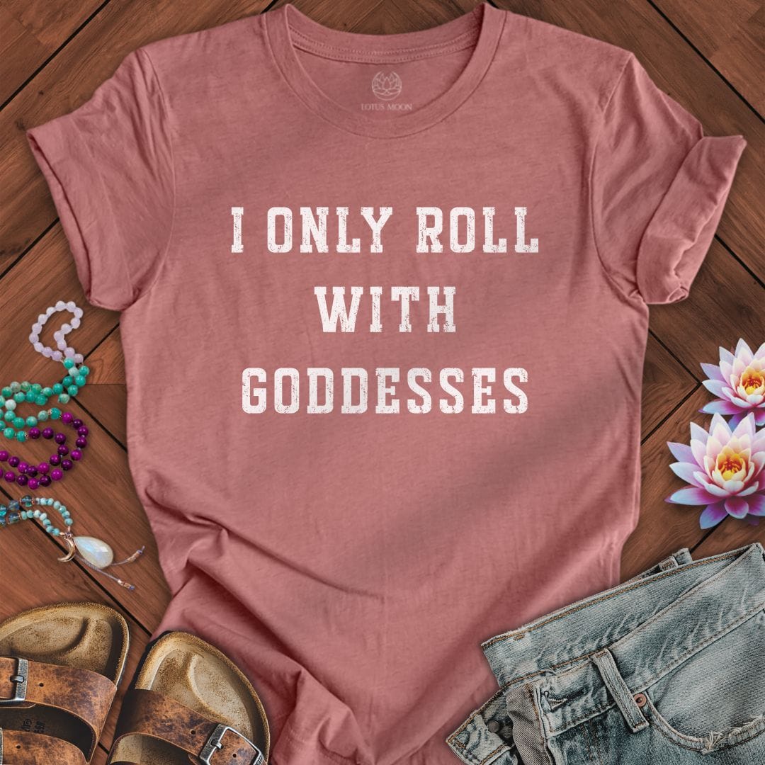 Roll With Goddesses Tee Heather Mauve
