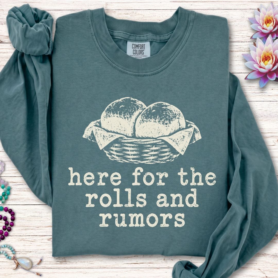 Printify Long-sleeve Rolls And Rumors Long Sleeve Tee Blue Spruce / S