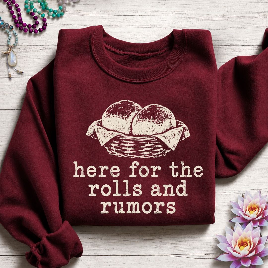 Printify Sweatshirt Rolls And Rumors Sweatshirt Garnet / S