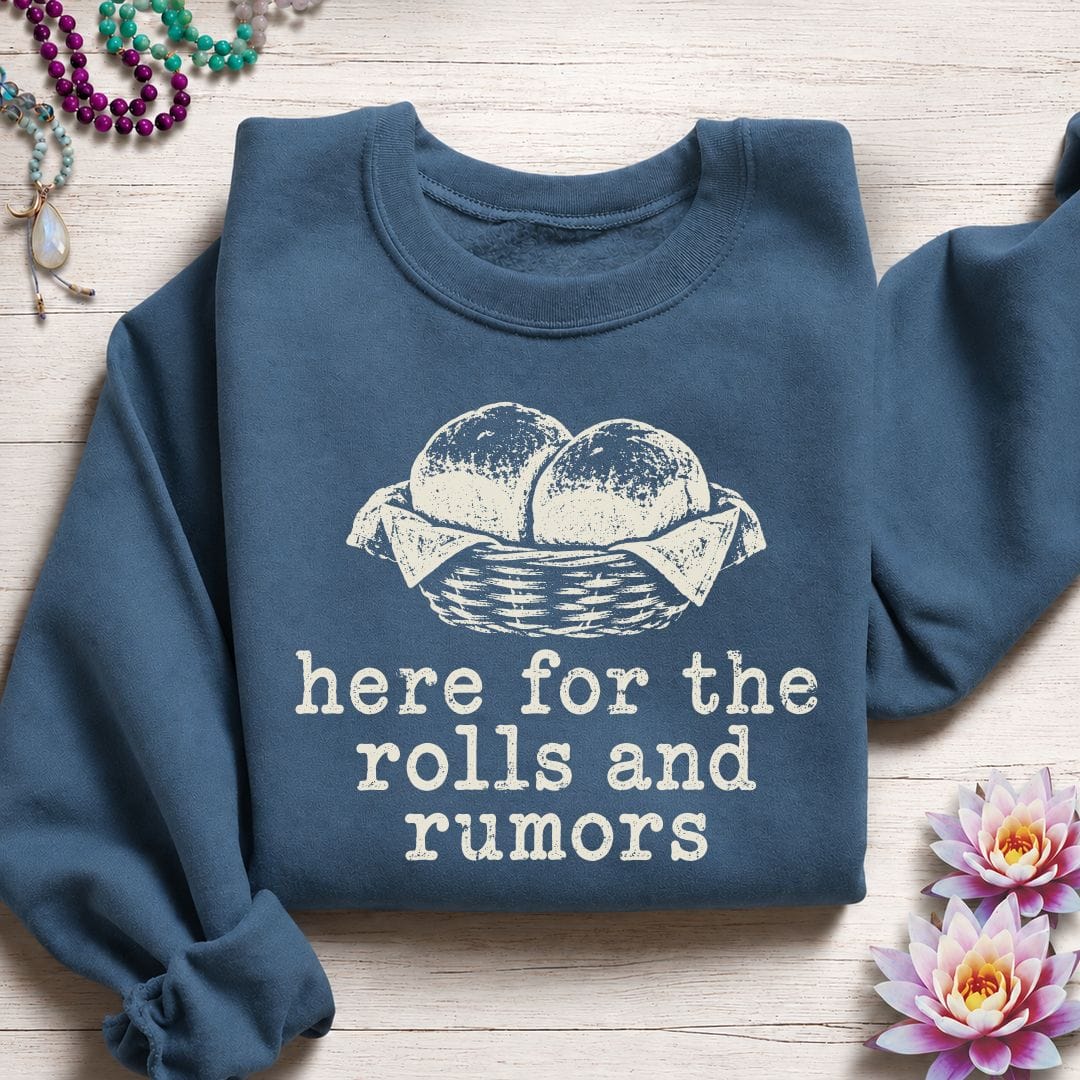 Printify Sweatshirt Rolls And Rumors Sweatshirt Indigo Blue / S