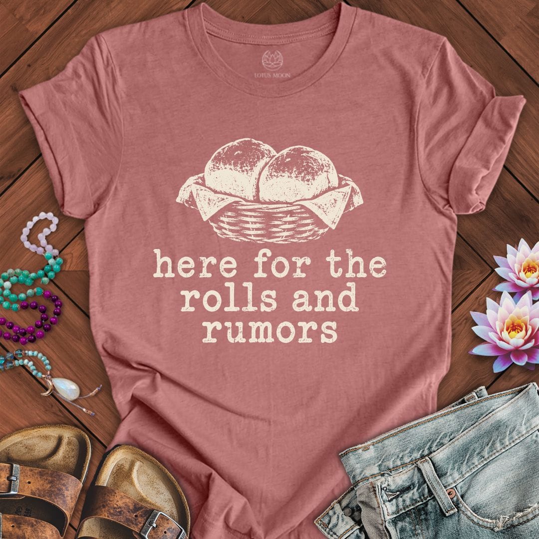 Rolls And Rumors Tee Heather Mauve