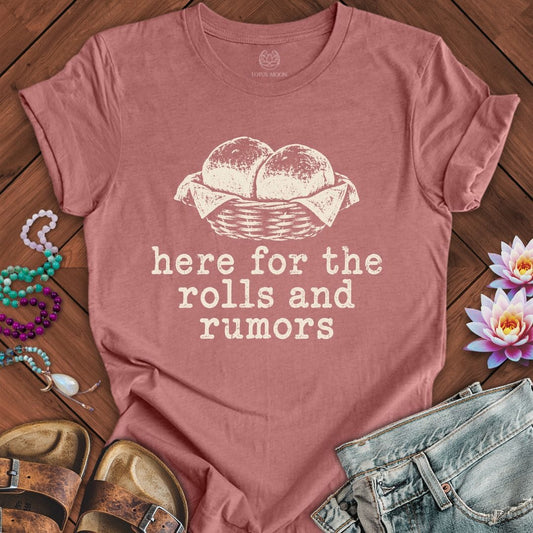 Rolls And Rumors Tee Heather Mauve