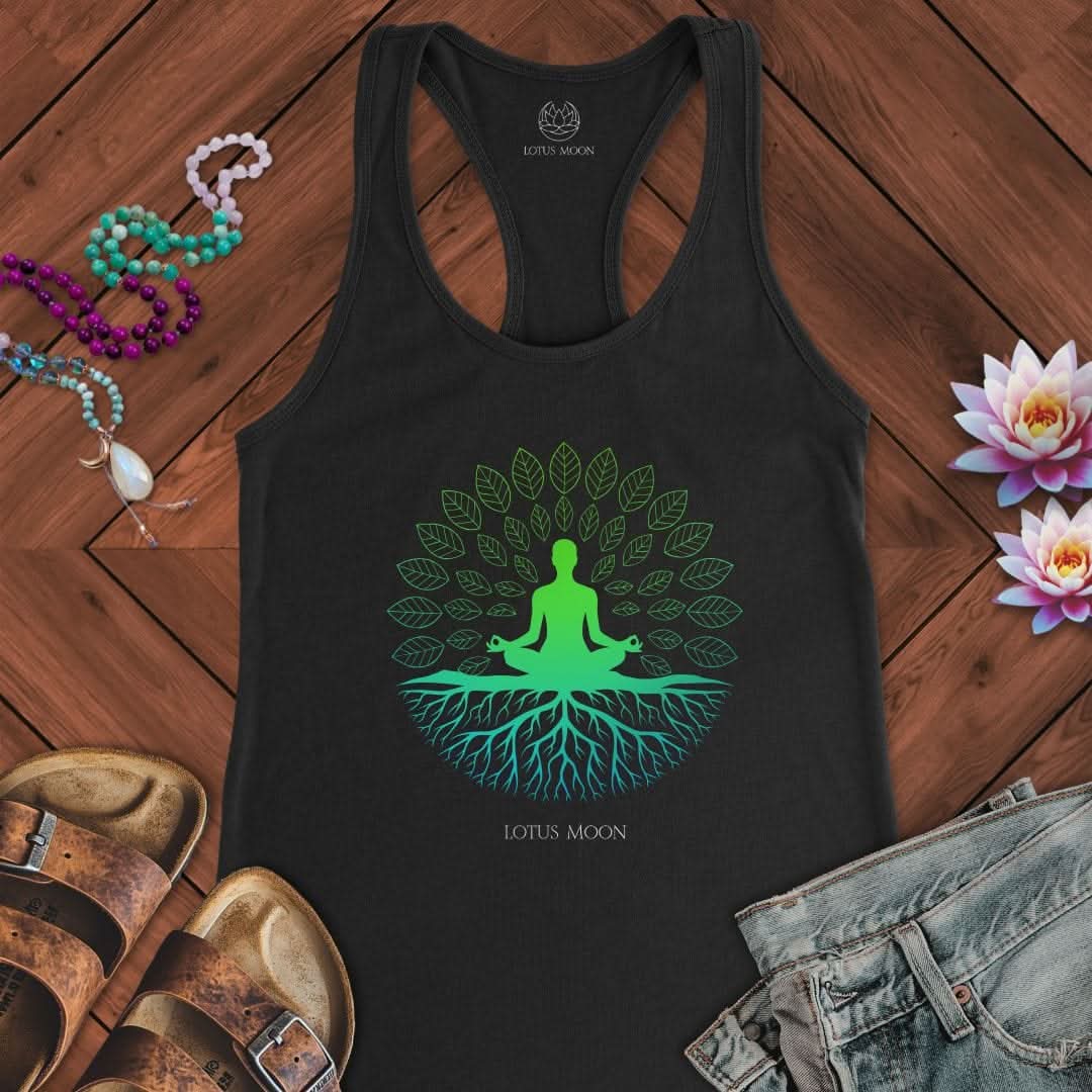 Rooted Tank Solid Black
