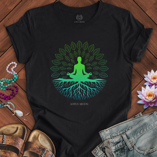 Rooted Tee Solid Black Blend