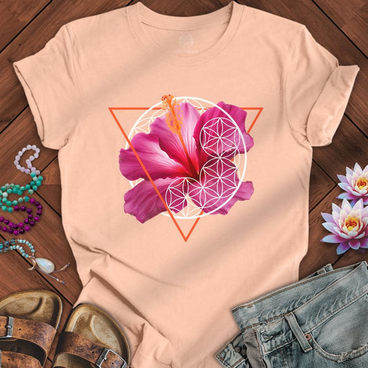 Sacred Hibiscus Tee Peach
