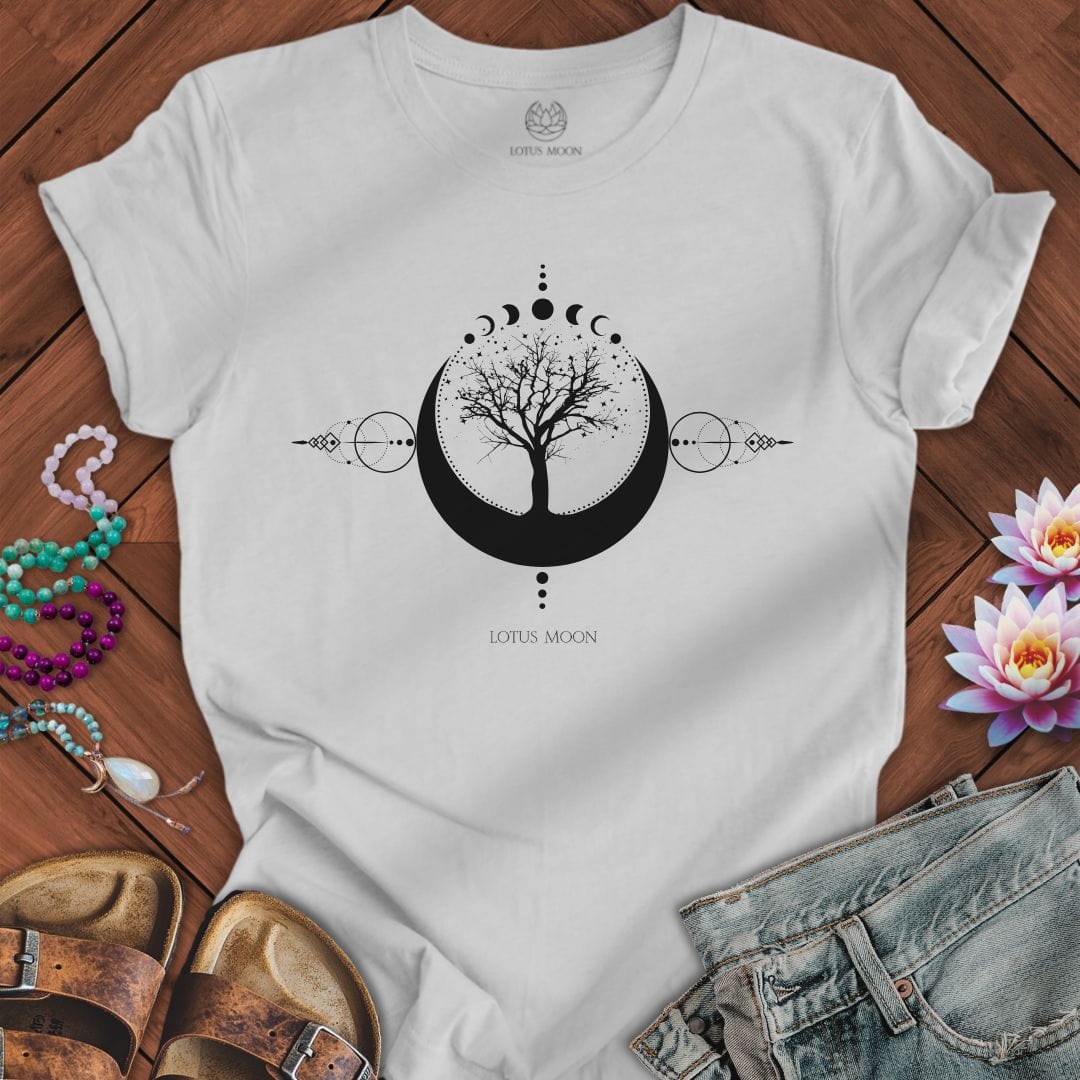 Sacred Tree of Life Tee Solid Athletic Grey