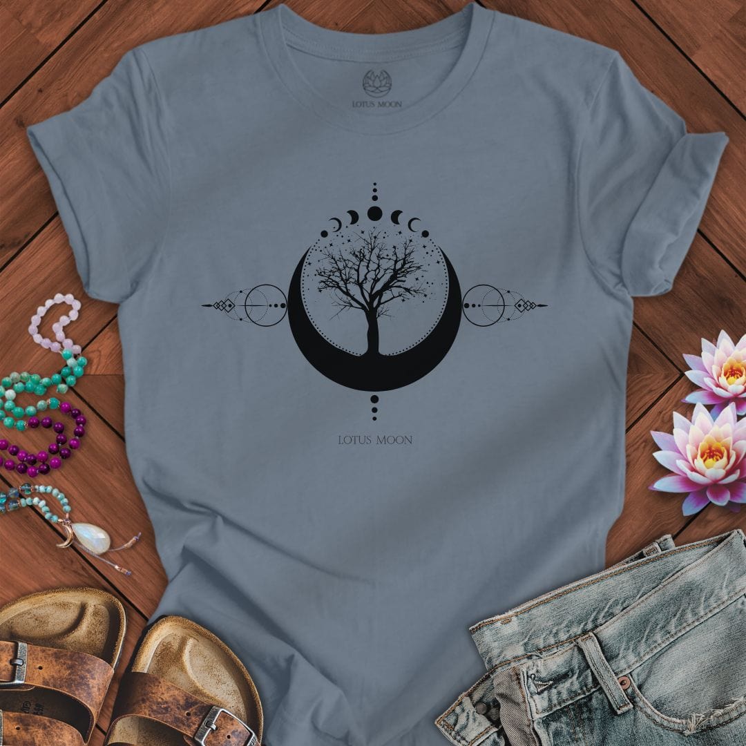 Sacred Tree of Life Tee Steel Blue