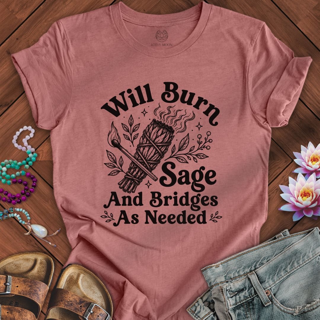 Sage and Bridges Tee Heather Mauve