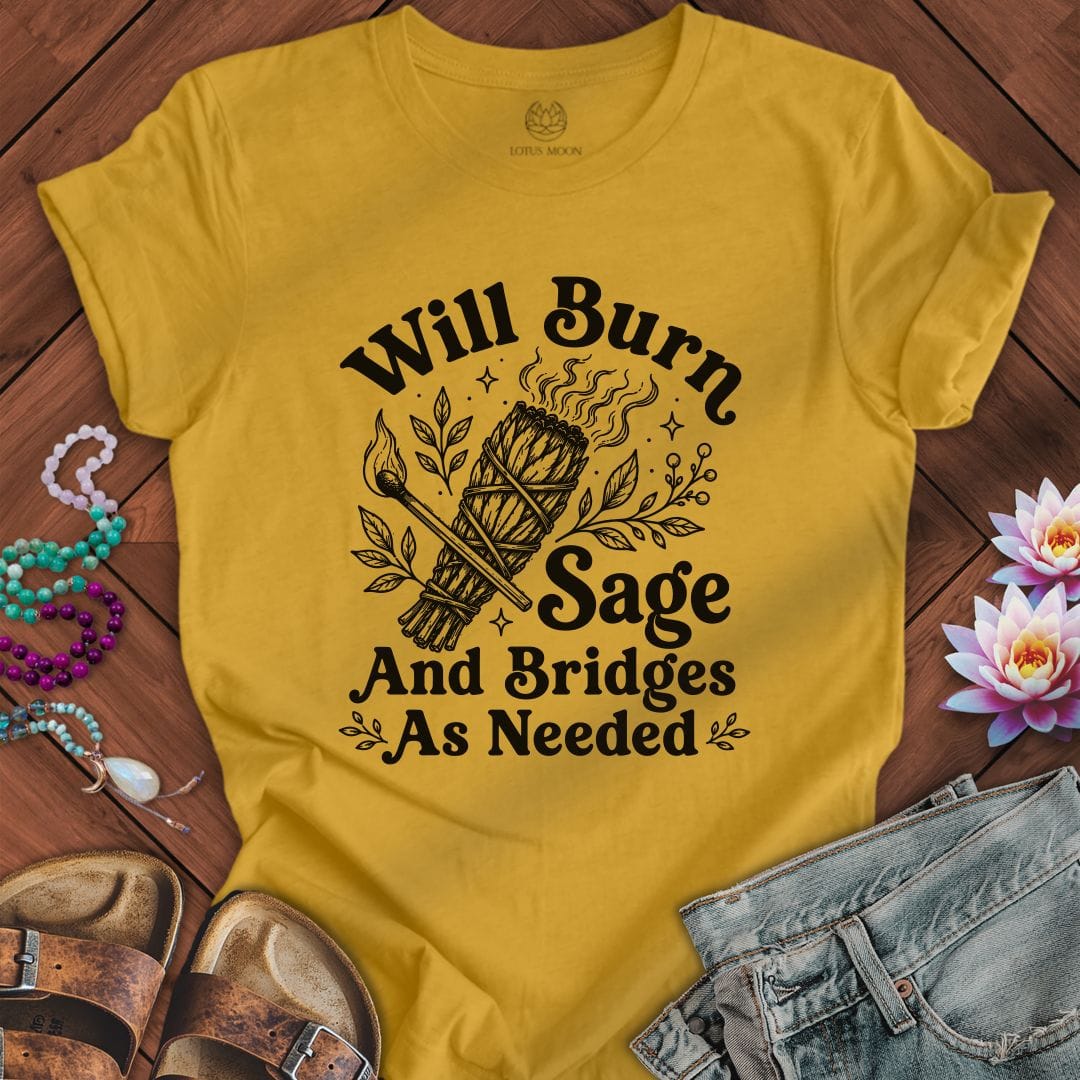 Sage and Bridges Tee Heather Mustard