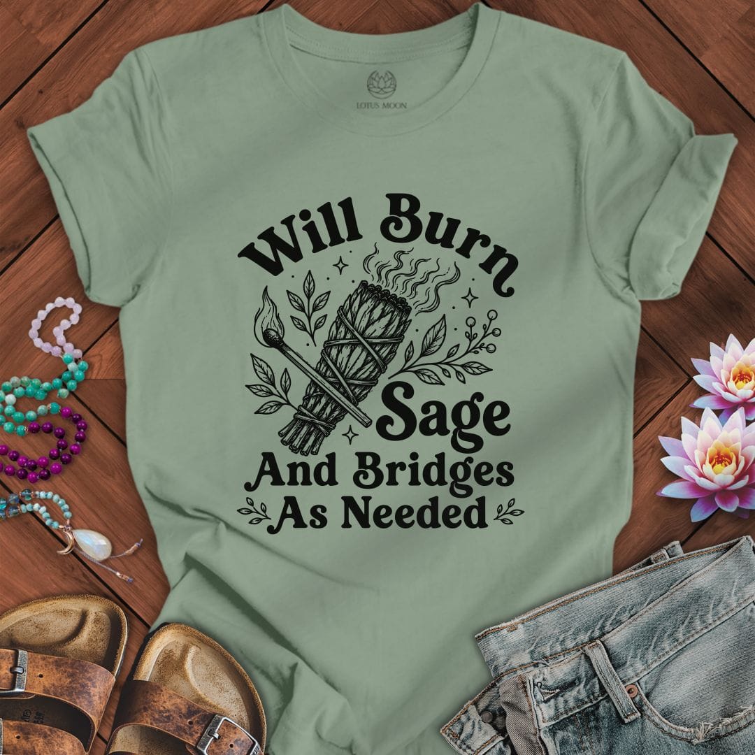 Sage and Bridges Tee Sage