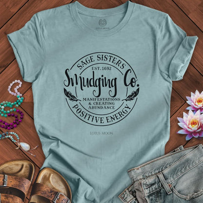 Sage Sisters Tee Heather Blue Lagoon