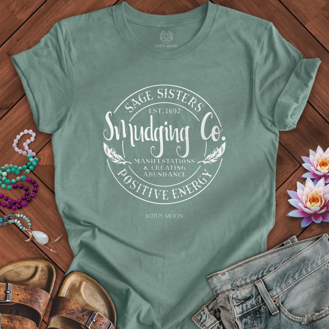 Sage Sisters Tee Heather Dusty Blue