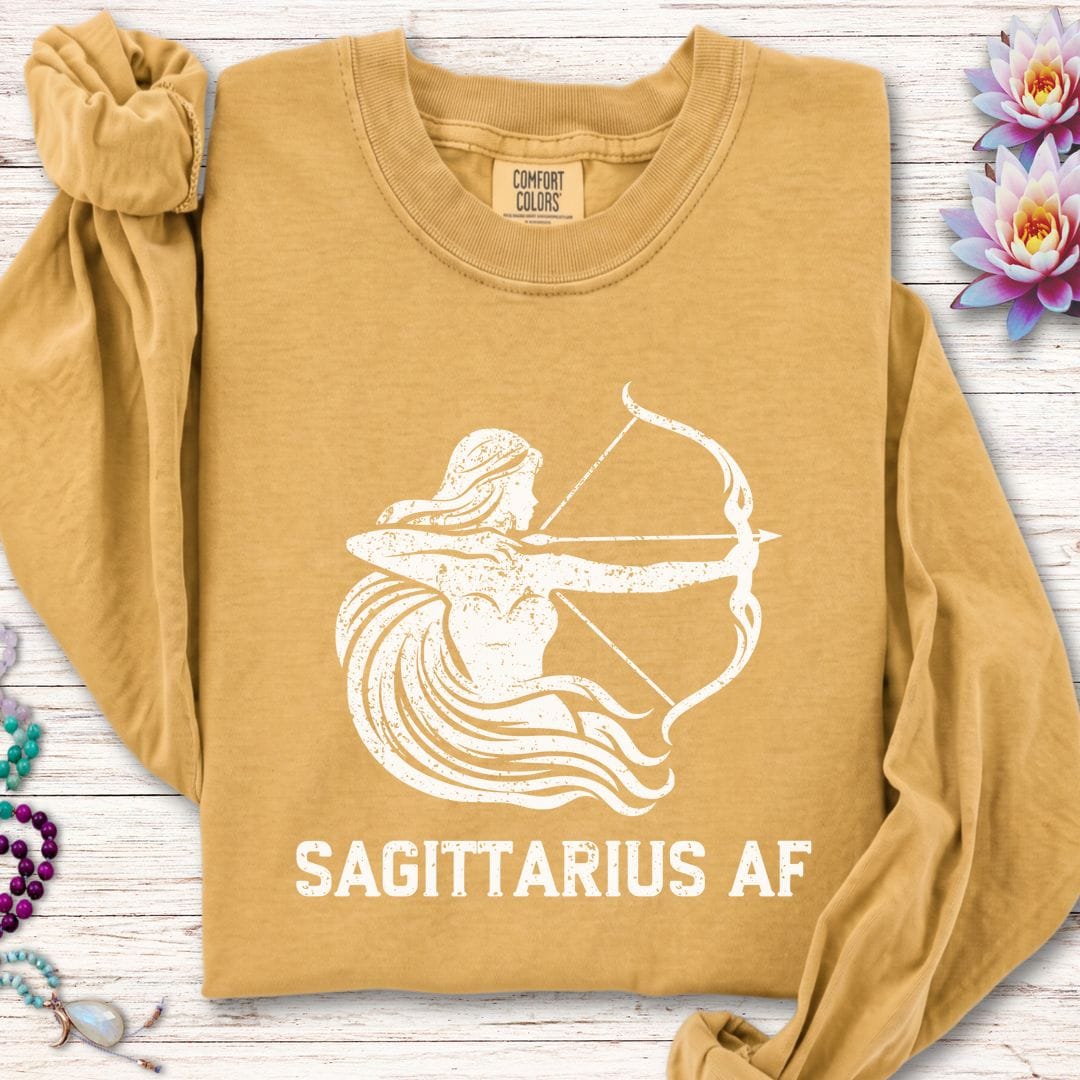 Sagittarius AF Long Sleeve Tee Mustard