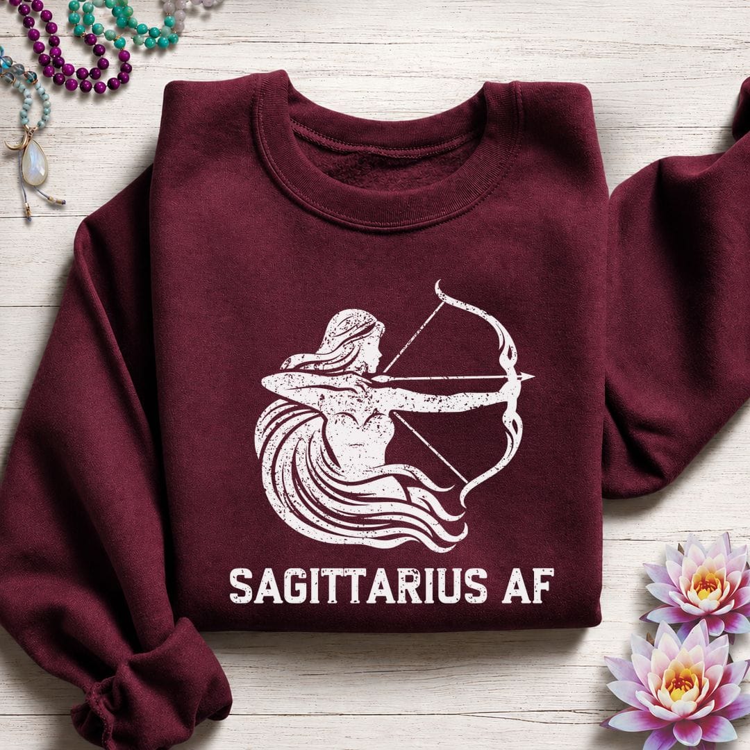 Sagittarius AF Sweatshirt Maroon