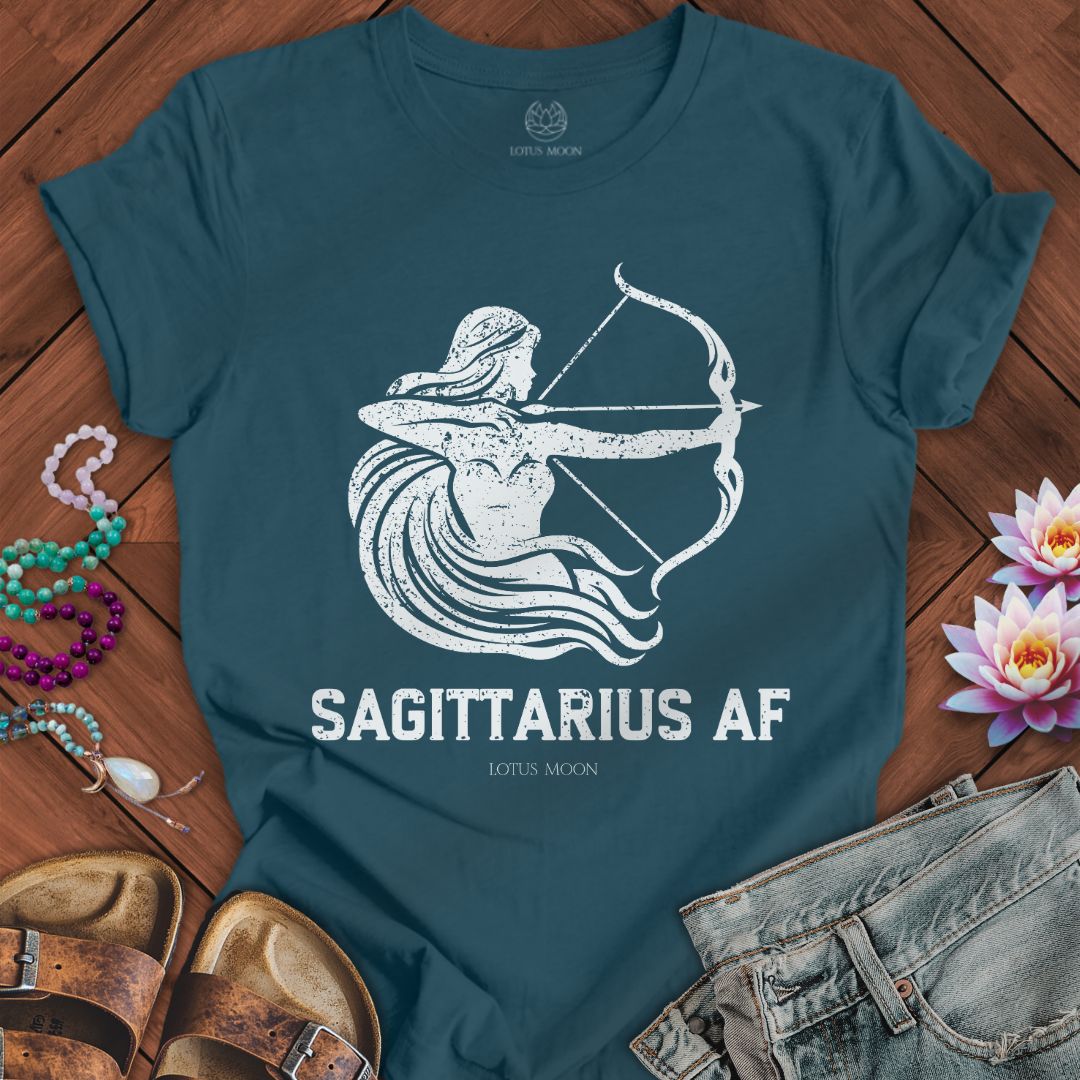 Lotus Moon Co. T-Shirt Sagittarius AF Tee Deep Teal / S