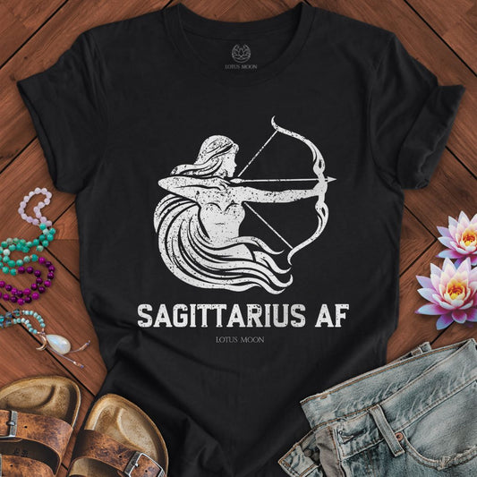 Lotus Moon Co. T-Shirt Sagittarius AF Tee Solid Black Blend / S